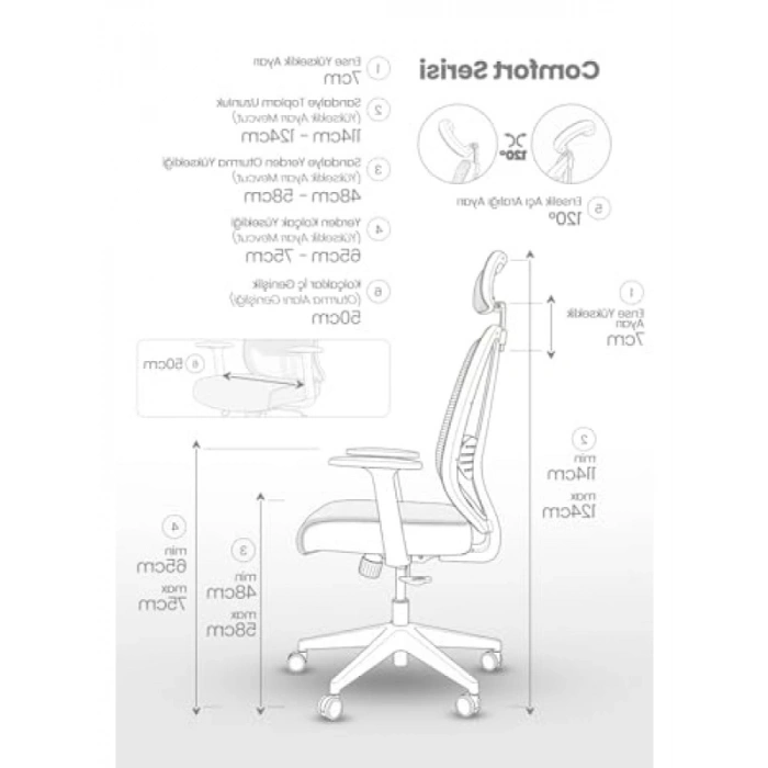 Ergonomik Yönetici Ofis Koltuğu - Konforlu Tasarım