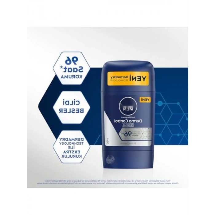 Erkek Stick Deodorant, 50 ml, 96 Saat Üstün Koruma