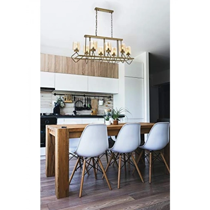 Eskitme Kaplama Modern Avize, Metal ve Cam