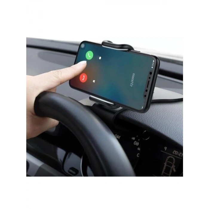 Evrensel Araç Telefon Tutucu - 360° Döner, Kaymaz Pedli ve Kolay Kurulum