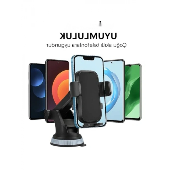Evrensel Uyumlu Araç İçi Telefon Tutucu, Siyah