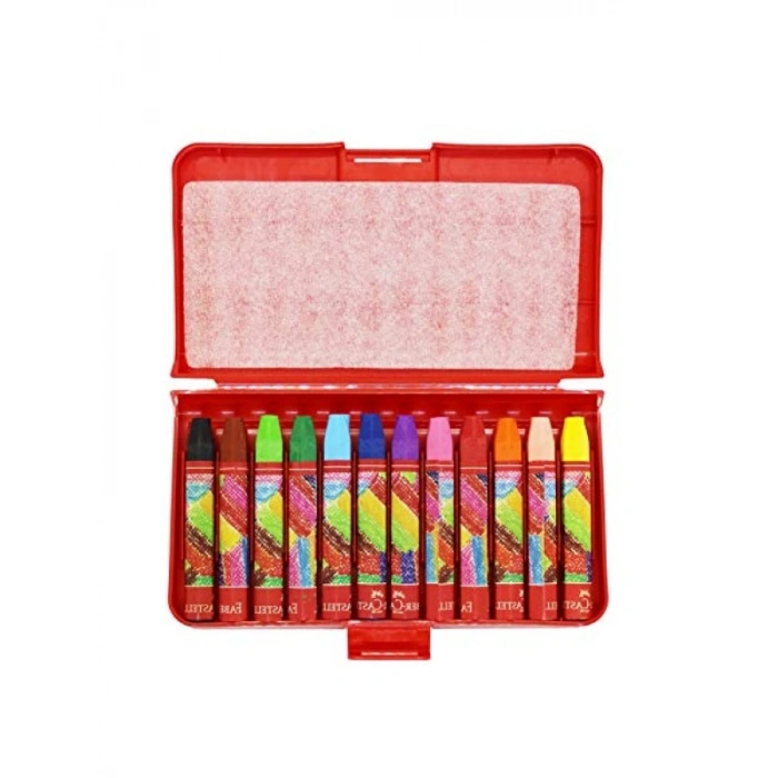 Faber-Castell Altıgen Pastel Plastik Kutu,12li (125112)