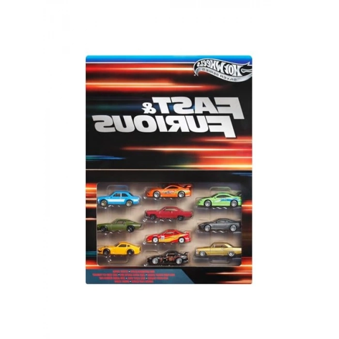 Fast & Furious Temalı Metal Araba Seti - 10lu Paket, 1:64 Ölçek