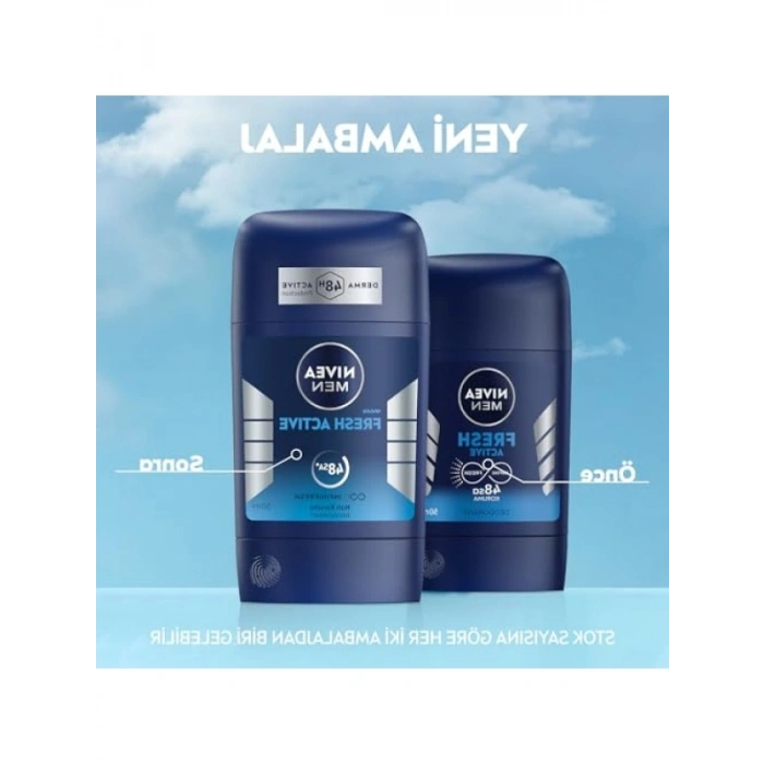 Ferahlatıcı Erkek Stick Deodorant 50 ml - 48 Saat Koruma, Alüminyum İçermez