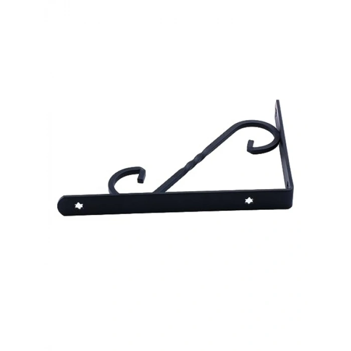 Ferforje Siyah Raf Altı Raf Tutucu, 145 x 195 mm, 2 Adet