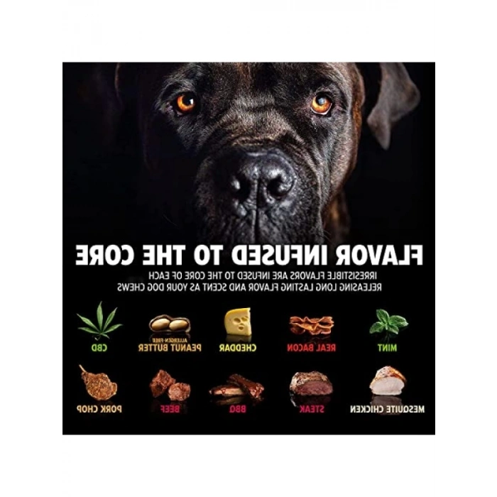 Fıstık Ezmesi Aromalı Dayanıklı Köpek Çiğneme Kemiği - Orta Boy