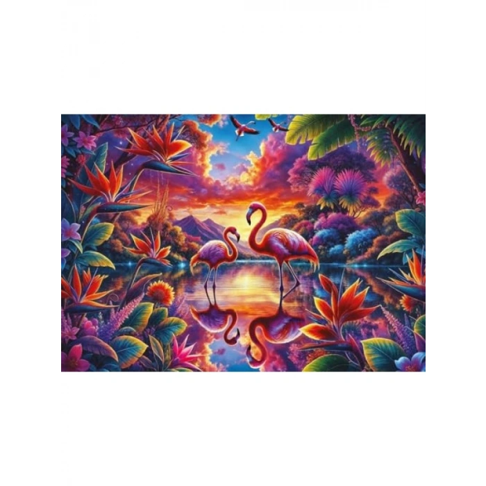 Flamingo Buluşması 2000 Parça Puzzle - Eğlenceli Zeka Oyunu