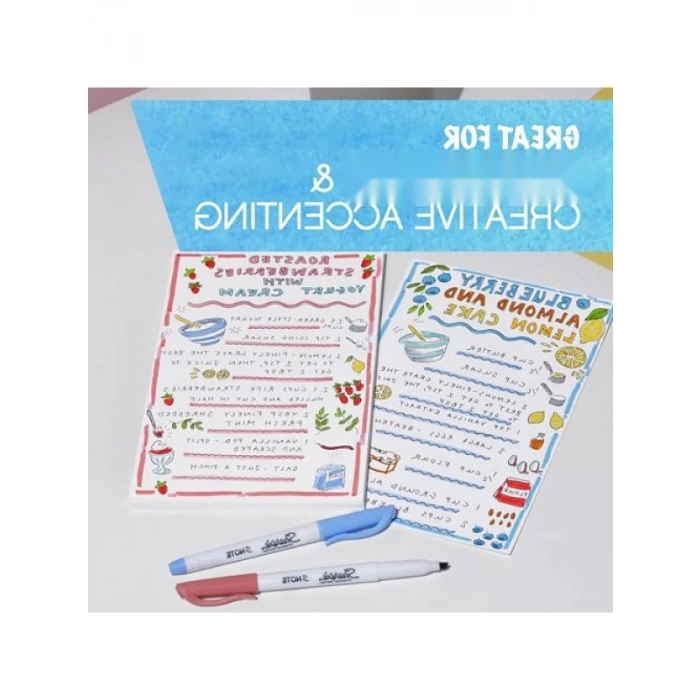 Fosforlu İşaretleme Kalem Seti - 12li Karışık Renkte