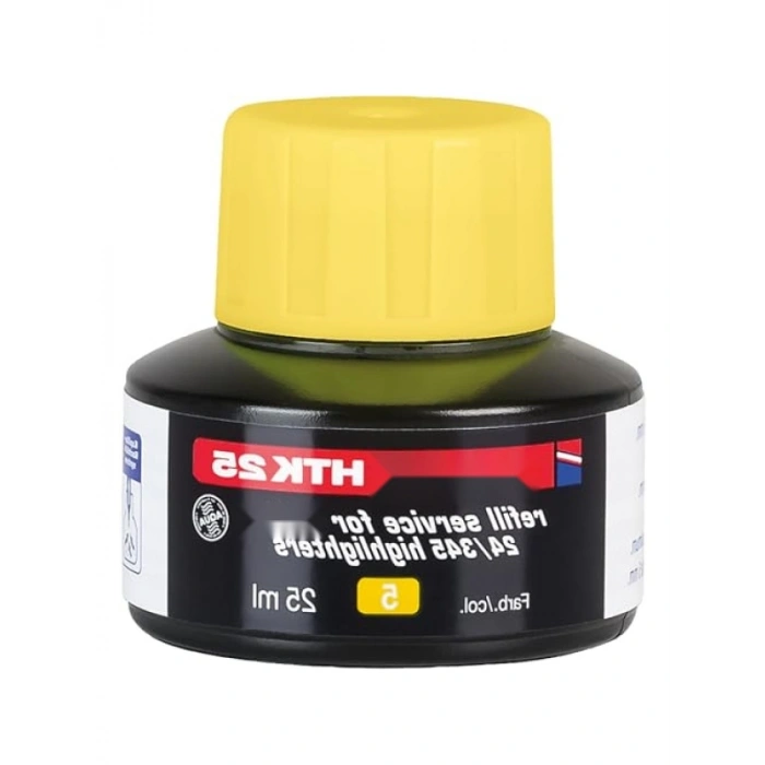 Fosforlu Kalem Yedek Mürekkep, Sarı, 25 ml