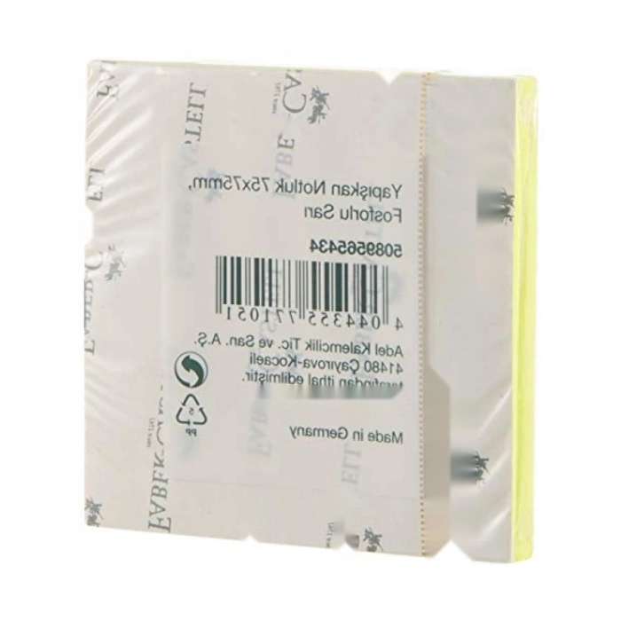 Fosforlu Sarı Yapışkan Notluk, 75x75mm, 80li Paket