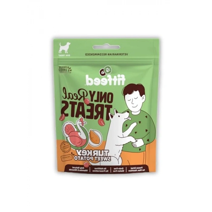 Freeze-Dried Çiğ Hindi ve Tatlı Patates Köpek Ödülü - 40g