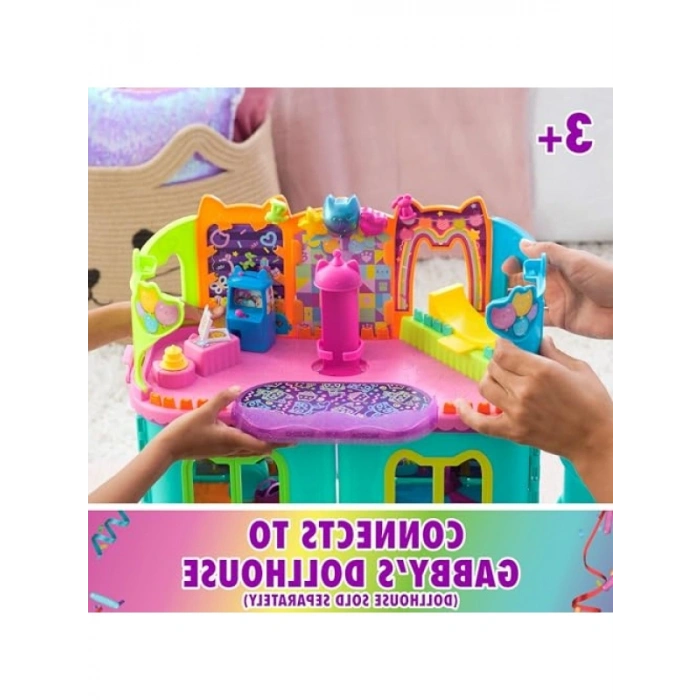 Gabbys Dollhouse Parti Odası Oyun Seti, 2 Figür ve Aksesuarlar ile