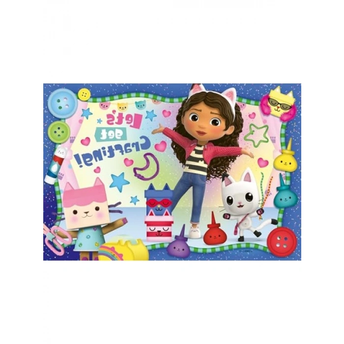 Gabbys Dollhouse Temalı 2x24 Parça Çocuk Puzzle