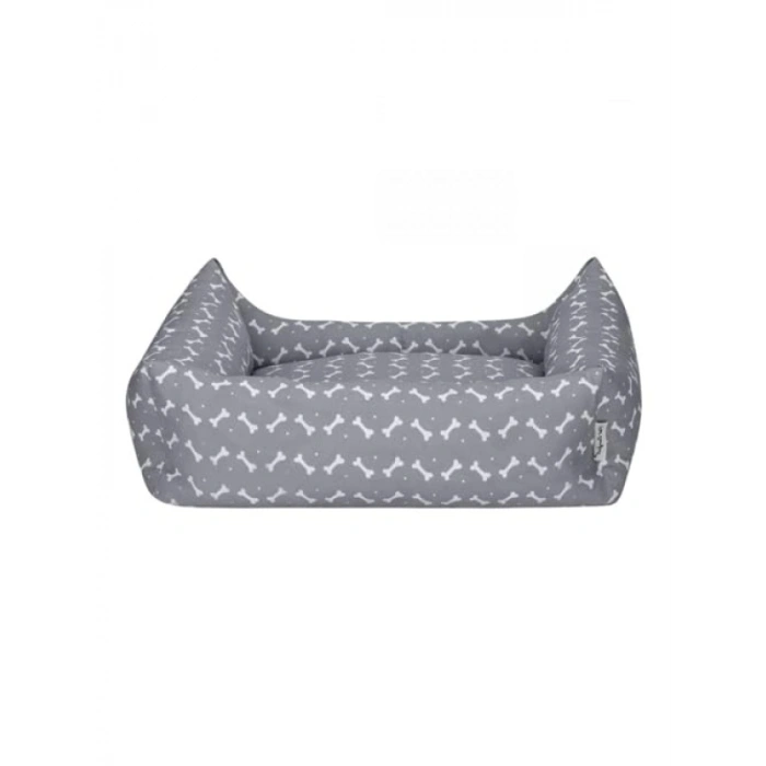 Gri-Beyaz Renkli Orta Boy Köpek Yatağı 60x70 cm