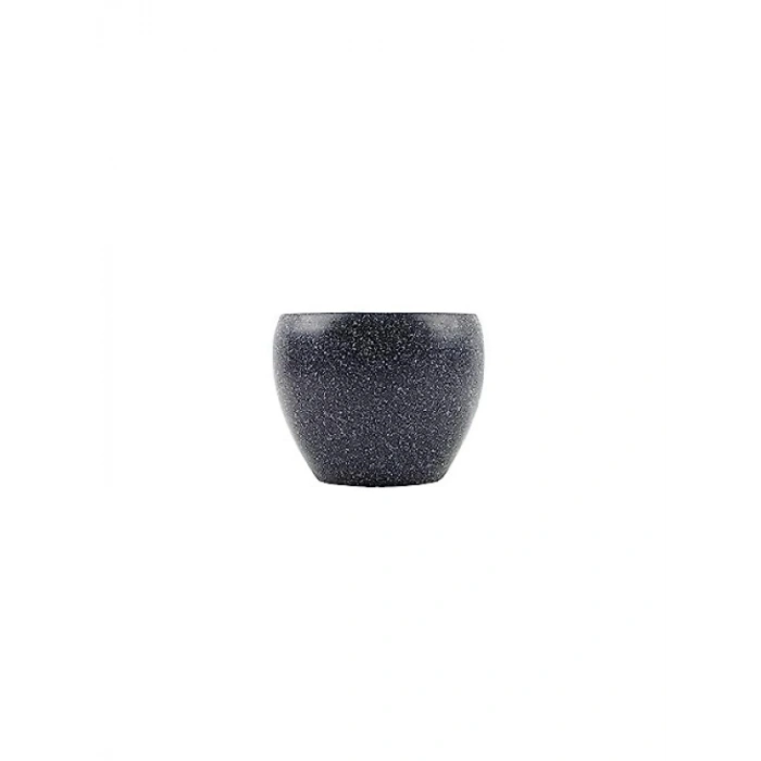 Gri Granit Toprak Saksı - 15 cm - Modern Dekorasyon