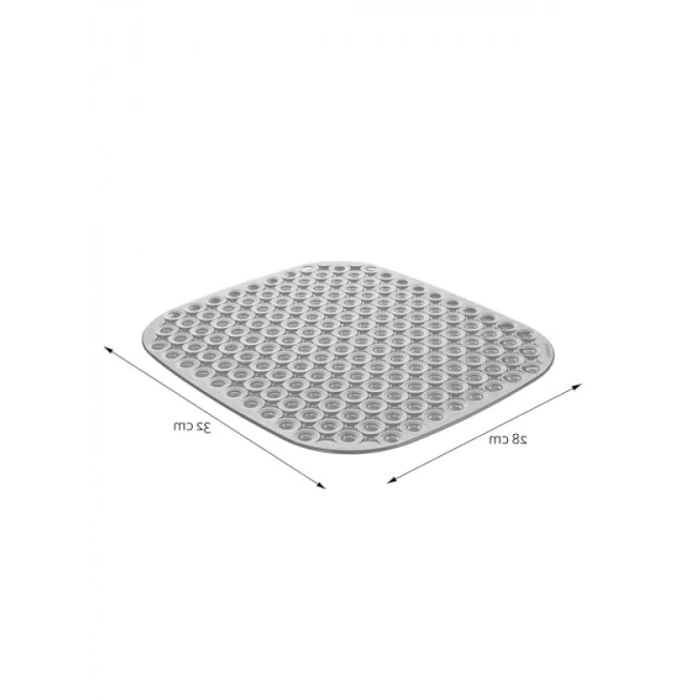 Gri Lavabo Matı - Dayanıklı Plastik, 32 x 28 cm