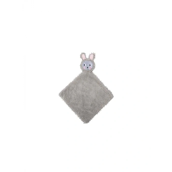 Gri Peluş Yavru Köpek Oyuncağı, 37x28x4 cm