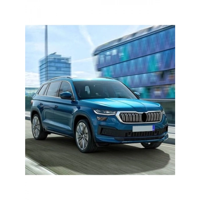Gri Tekerlek Bijon Kapağı Seti (5 Adet) - Skoda Kodiaq Uyumlu