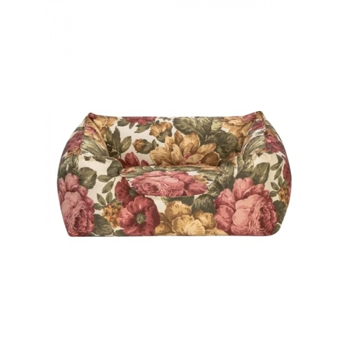 Gül Desenli Kedi ve Köpek Yatağı – 50x60 cm