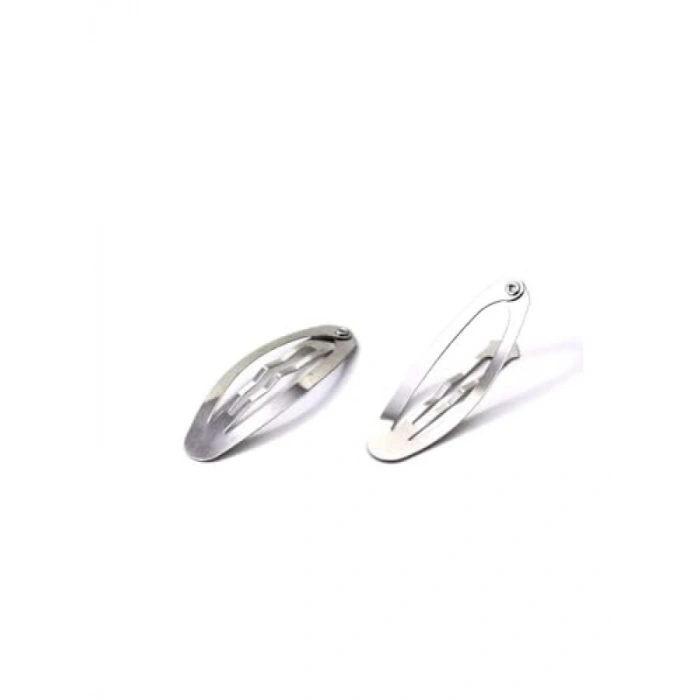 Gümüş Renk Metal Çıtçıt Toka (100 Adet) 5 Cm