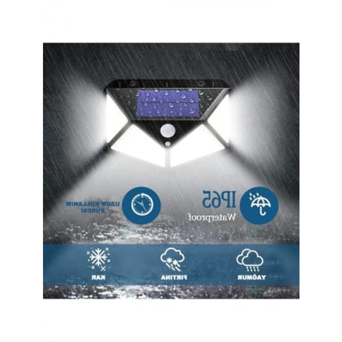 Güneş Enerjili 100 LED Bahçe Aydınlatma - Hareket Sensörlü