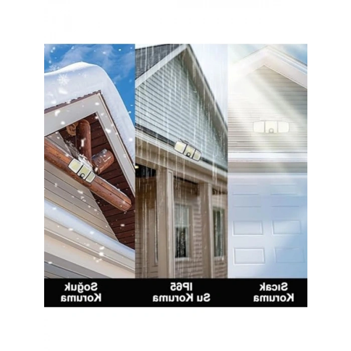 Güneş Enerjili 223 COB LED, Hareket Sensörlü Aydınlatma