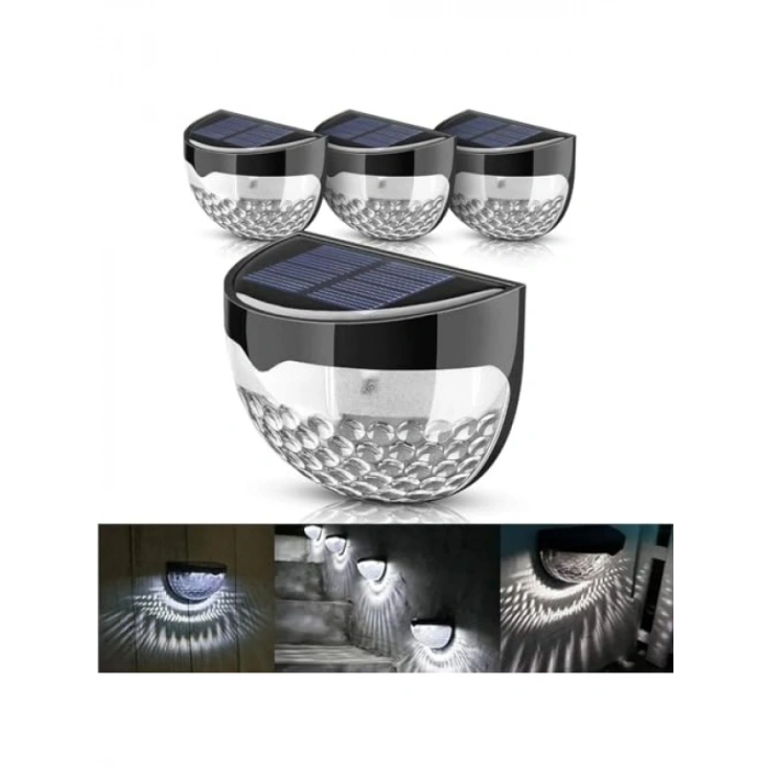 Güneş Enerjili 4 Adet LED Duvar ve Çit Aydınlatma