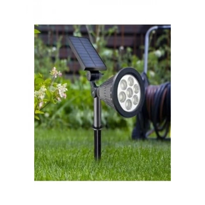 Güneş Enerjili 7W Bahçe Kazıklı Çim Aydınlatma Lambası