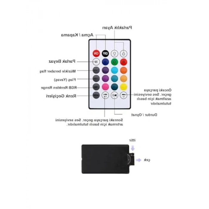 Güneş Enerjili Kamp Lambası ve Bluetooth Hoparlör, RGB LED Kumandalı