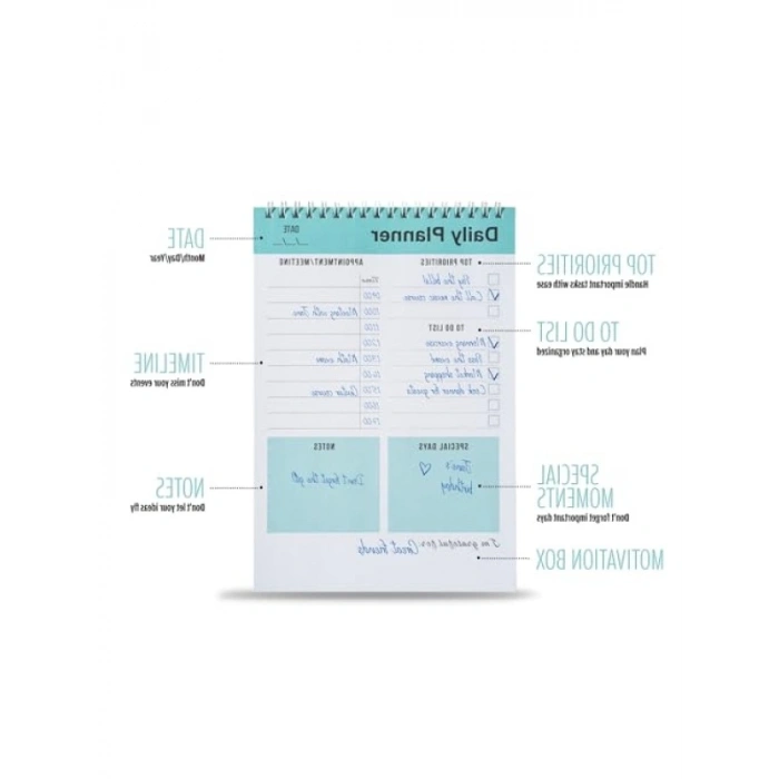 Günlük Planlayıcı Defter - Yapılacaklar Listesi ve Kontrol Listesi