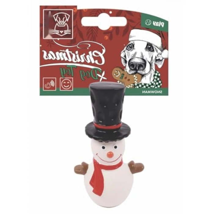 Güvenli Christmas Kar Adam Köpek Oyuncağı (15 cm)