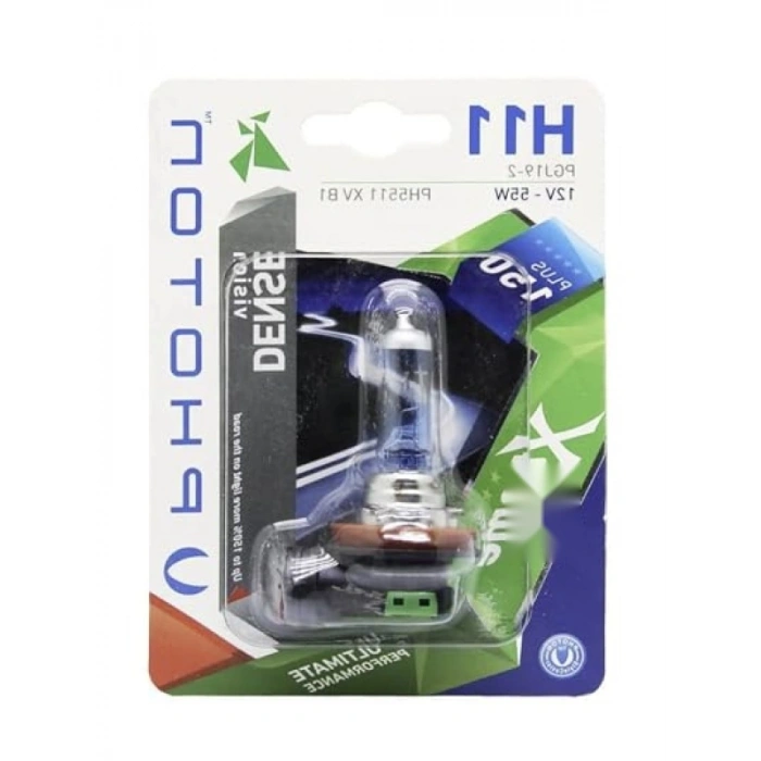H11 12V 55W Parlak Ampul, Xtreme Vision +%150 Fazla Işık