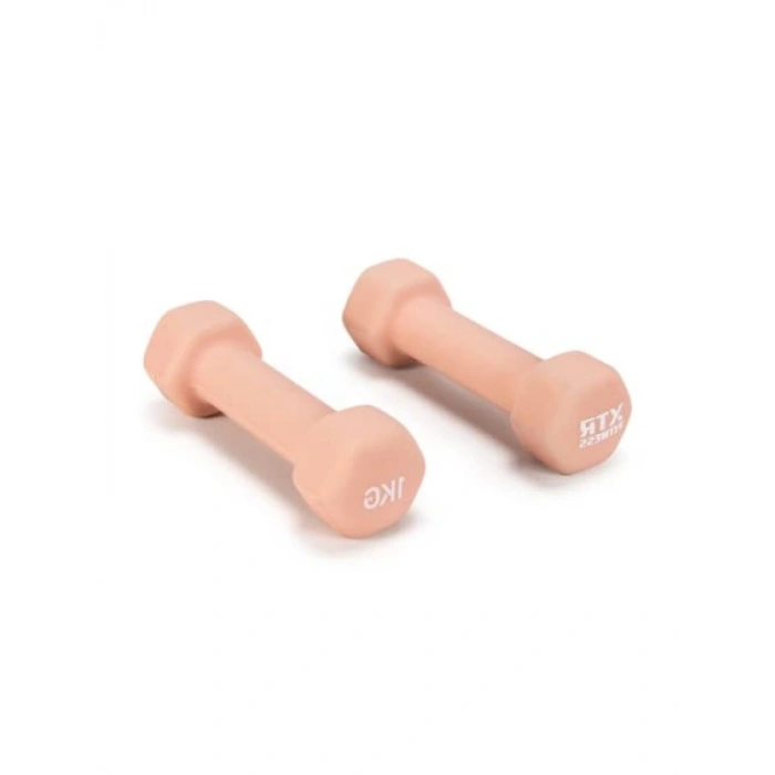 Hafif Vinyl Dambıl - 1 kg Ağırlık, 2 Adet