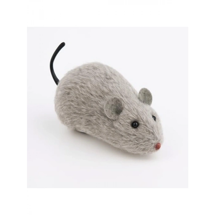 Hareketli Fare Şeklinde Eğlenceli Kedi Oyuncağı, Dayanıklı Peluş