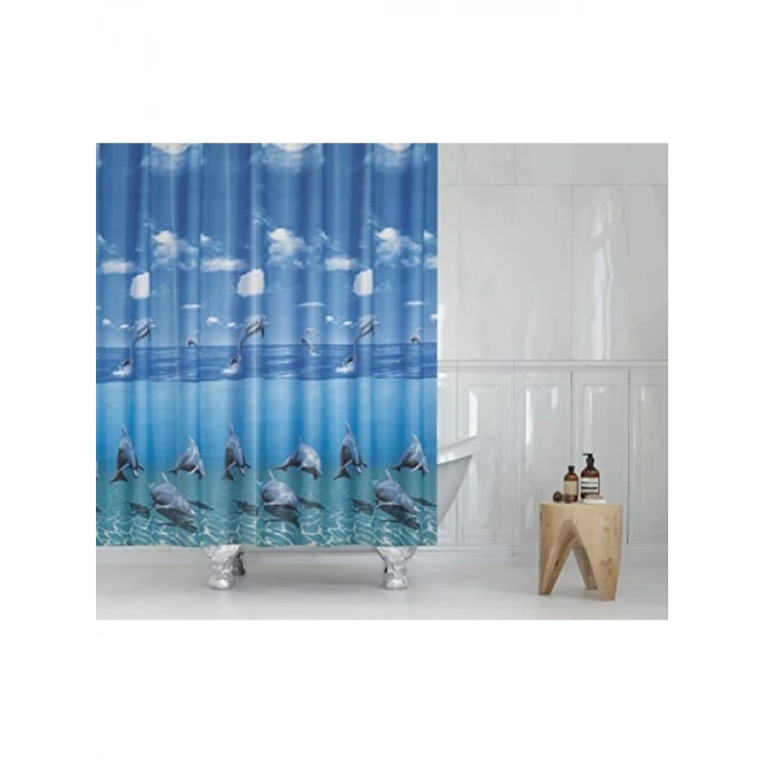 Hasır Desenli Tek Kanat Banyo Duş Perdesi – 1x120x200 cm