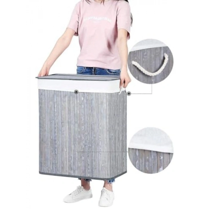 Hasır Katlanır Çamaşır Sepeti - 72 Litre