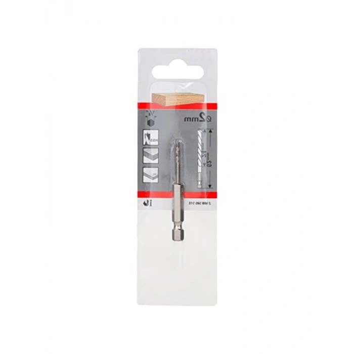Hassas Ahşap Delme Ucu, 2 mm, HSS Spiralli