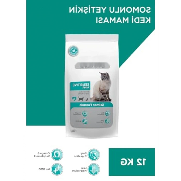 Hassas Yetişkinler İçin Somonlu Kedi Maması