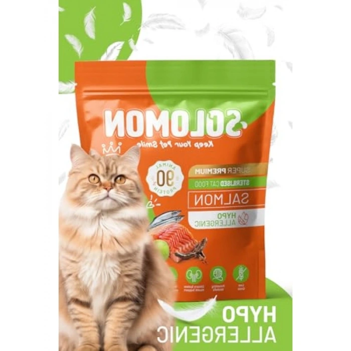 Hipoalerjenik Somonlu Süper Premium Kedi Maması - 1,5 kg