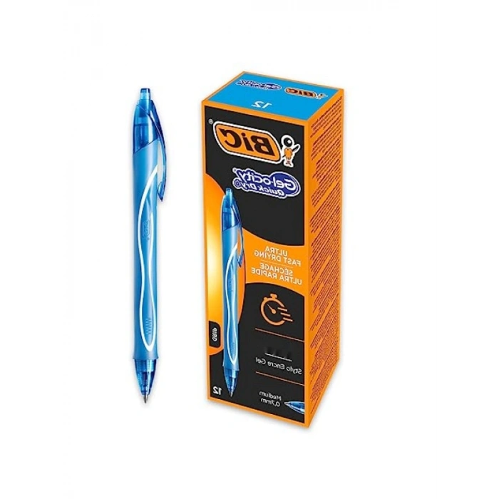 Hızlı Kuruyan Jel Kalem, Orta Uç (0,7 mm), Turkuaz, 12 Adet
