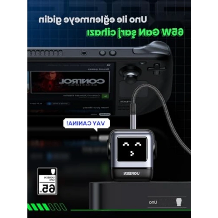 Hızlı Şarj Cihazı - 65W Güç Kapasitesi, 3-Port USB