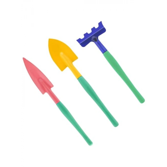 Hobi 3lü Set Çapa Tırmık Metal Bahçe Araçları