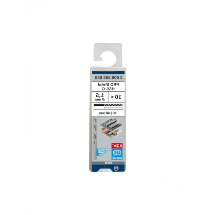 HSS-G Metal Matkap Ucu, 10 Adet, 1,5 mm Çap