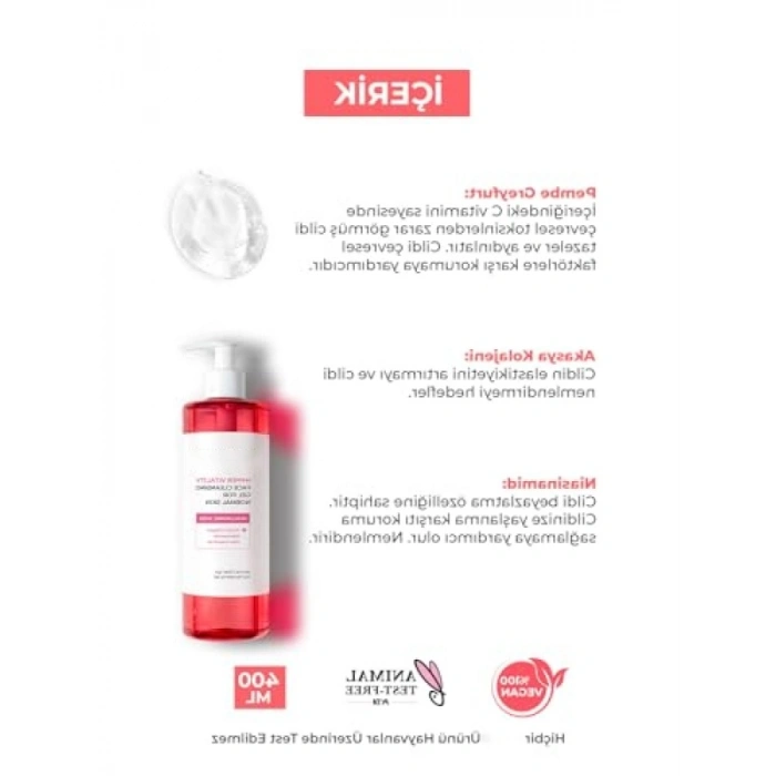 Hyaluronik Asit İçeren Yüz Temizleme Jeli - 400ml