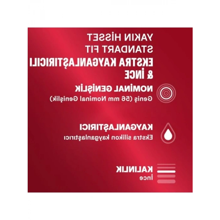 İnce ve Kaygan Prezervatif - 30lu Paket, Standart Fit