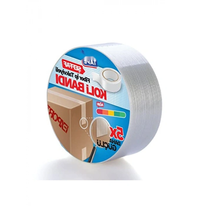 İp Takviyeli Güçlü Koli Bandı, 45mm En, 25mt Boy