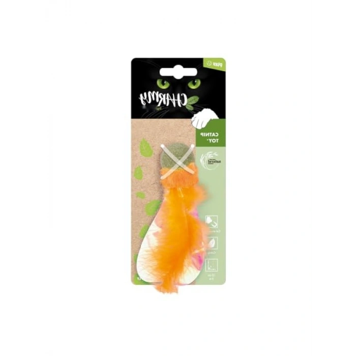 Işıldayan Firefly Catnipli Kedi Oyuncağı - Portakal Renk