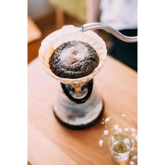 Isıya Dayanıklı Cam V60 Dripper - Siyah