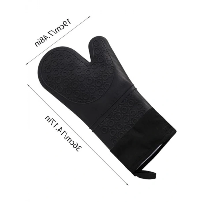 Isıya Dayanıklı Silikon Fırın Eldiveni - 37 cm Uzunluk