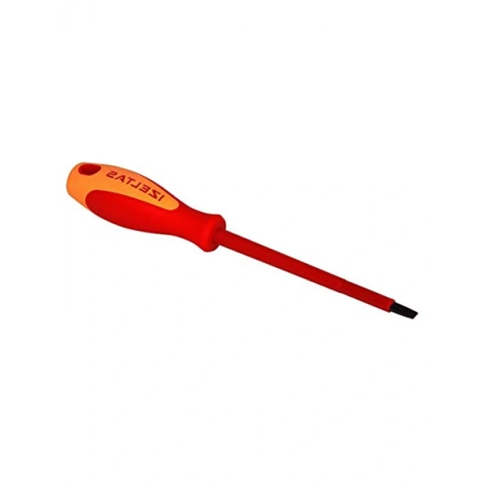 İzoleli Düz Uçlu Tornavida, 1000 V, Sarı/Kırmızı, 4 x 100 mm